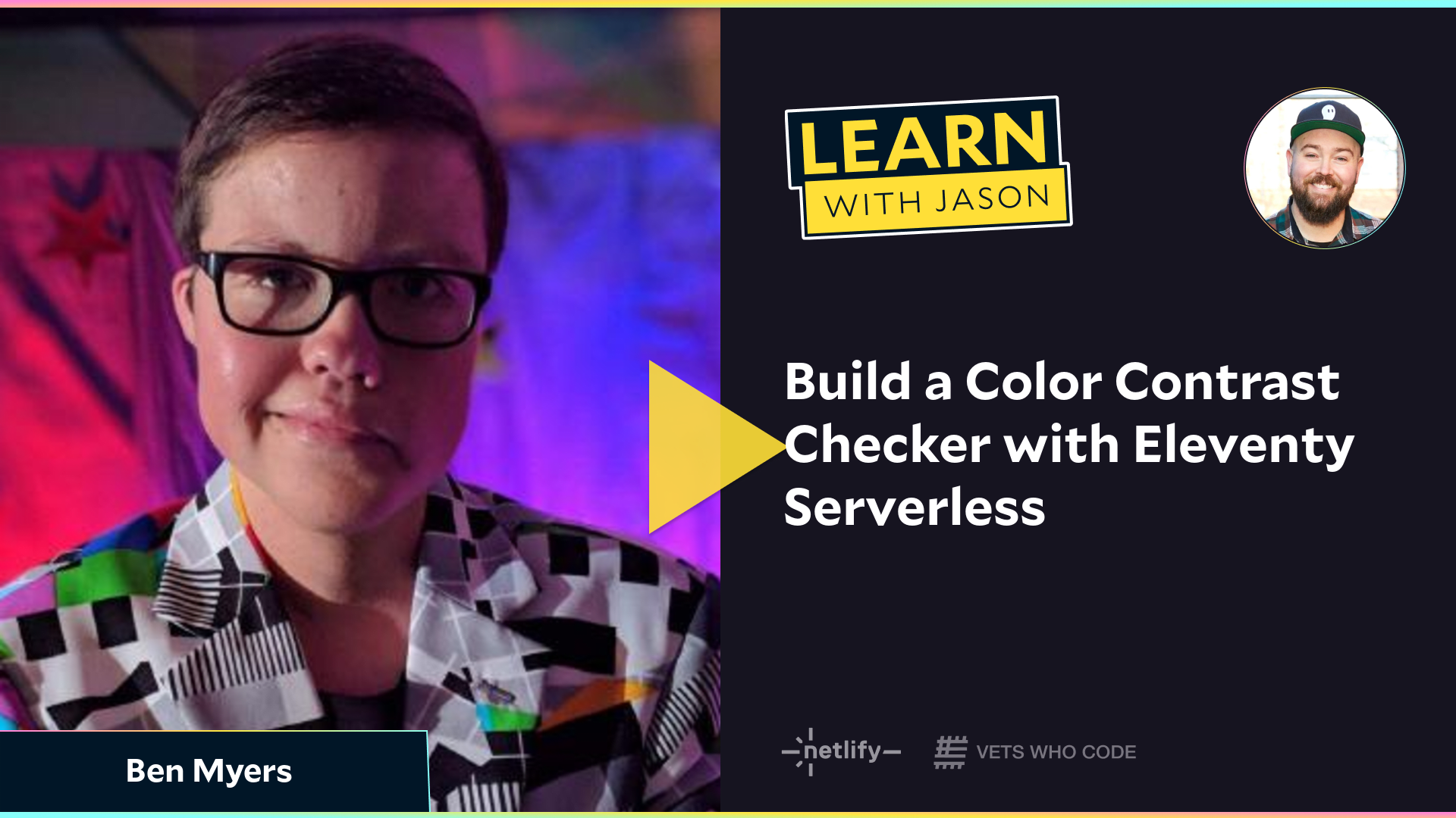 Build a Color Contrast Checker with Eleventy Serverless (with Ben Myers)